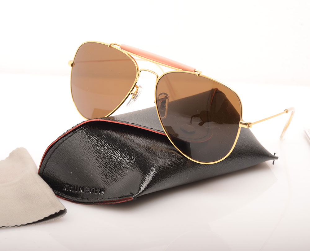 

10PCS glasses Glass Lens Men Sun glasses pilot ray shooter Brand Designer Womans Sunglasses UV protection Sun glasses with Original cases, White;black