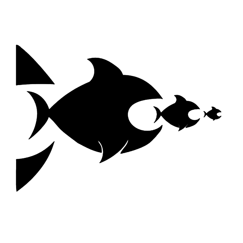 

16*11.4cm Eat Little Fish-Fun decal vinyl stickers Motorcycle SUVs Bumper Car Window Laptop Car Stylings, Color