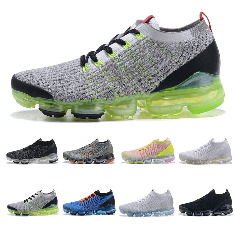 

2019 Fashion Running shoes for men women 3.0 triple Black white Volt Mesh Sports Sneaker Mens Trainers size 36-45