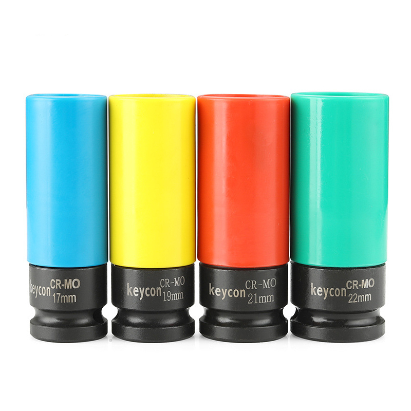 

1/2" Lengthened Impact Sockets 17,19,21,22mm CR-MO Pneumatic Wrench Head 1/2 Black Socket Allen Head Auto Repair Tools