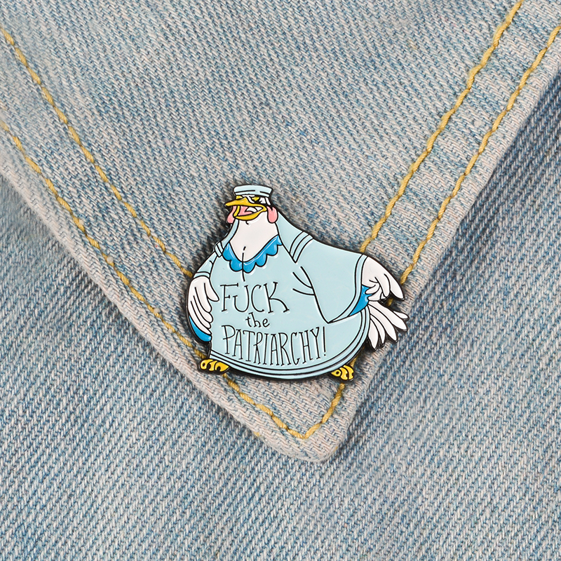 

F the Patriarchy Enamel Pin Feminist Badge Custom Cartoon Hen Brooches Bag Clothes Lapel pin Gender equality Jewelry Gift