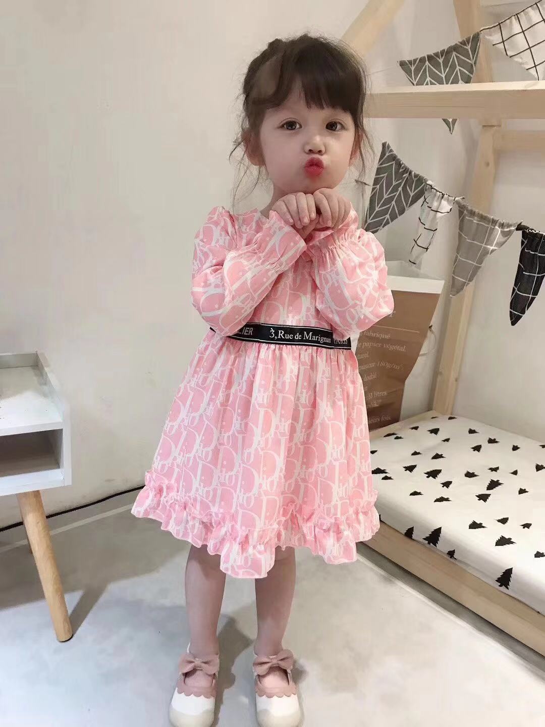 Girls Ruffle Boutique 2 pc Set Pink Gray Red Long Sleeve Remake Easter