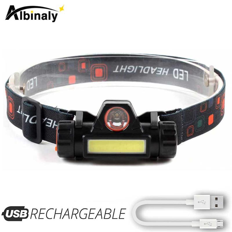 

Rechargeable LED Headlamp XPE+COB Work Light 2 lighting modes With tail magnet Detachable headlight For camping, adventure