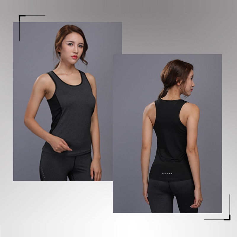 

2020 New OLBYD Sleeveless Yoga Set Women Running Fitness Sport Vest+Pants Yoga Leggings Gym Clothes Jogging Sport Suit, Black