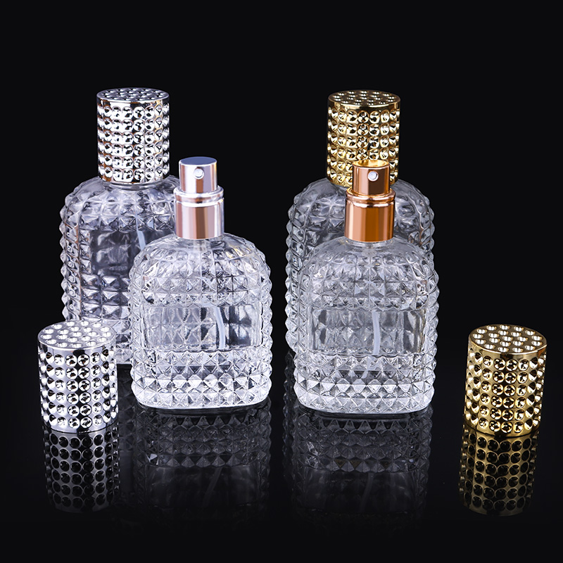 

30ml 50ml Personality Transparent Glass Sprayer Pump Empty Perfume Bottle Portable Travel Parfum Atomizer Case