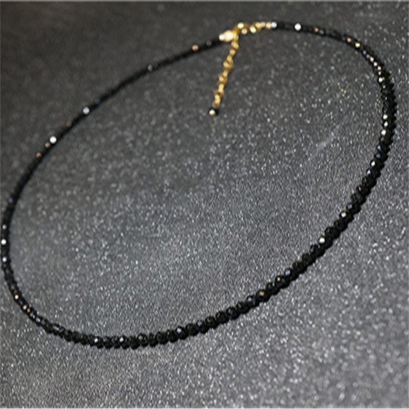 

New Simple Black Crystal Beads Necklace For Women Fashion Female Choker Necklaces Bijoux Femme Ladies Party Collar Necklaces