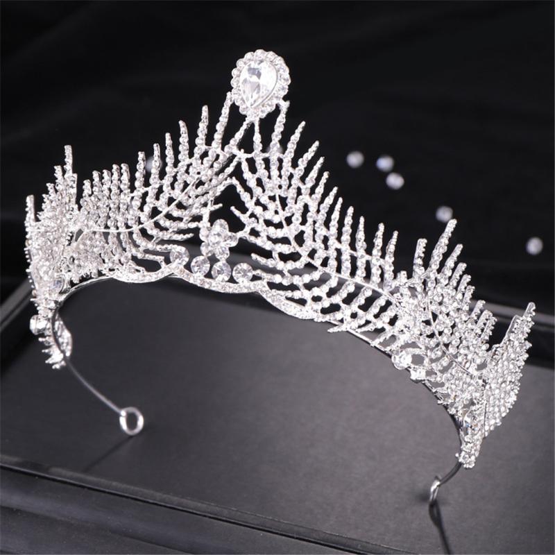 

Wedding Gifts For Bridal Princess Headband Rhinestone Crystal Pearl Crown Headwear wedding accessories Chapeus de noiva
