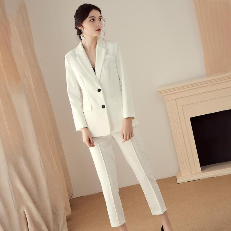 

Suit white favoriteite women's suit new best women's two-piece blazer with trousers slim trouser female recommend, Same as the picture