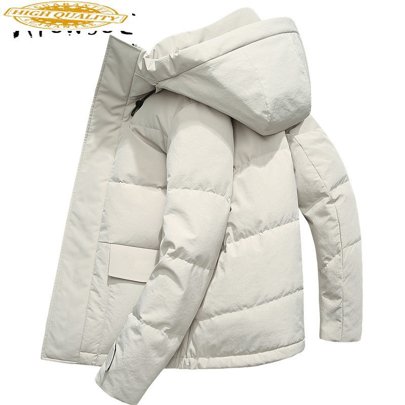 XQS Mens Single Breasted Baseball Winter Warm Thick Padded Down Jacket Coat