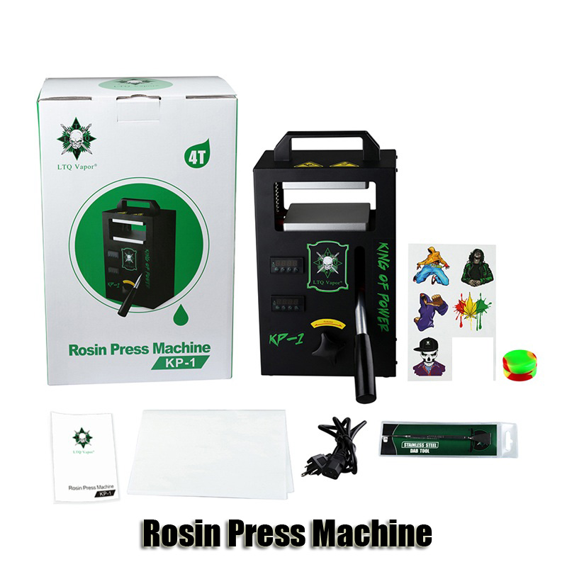 

Original LTQ Vapor Rosin Press Machine KP-1 KP-2 Wax DAB Squeezer Temperature Adjustable Extracting Tool Kit Presser With 4 Tons Authentic