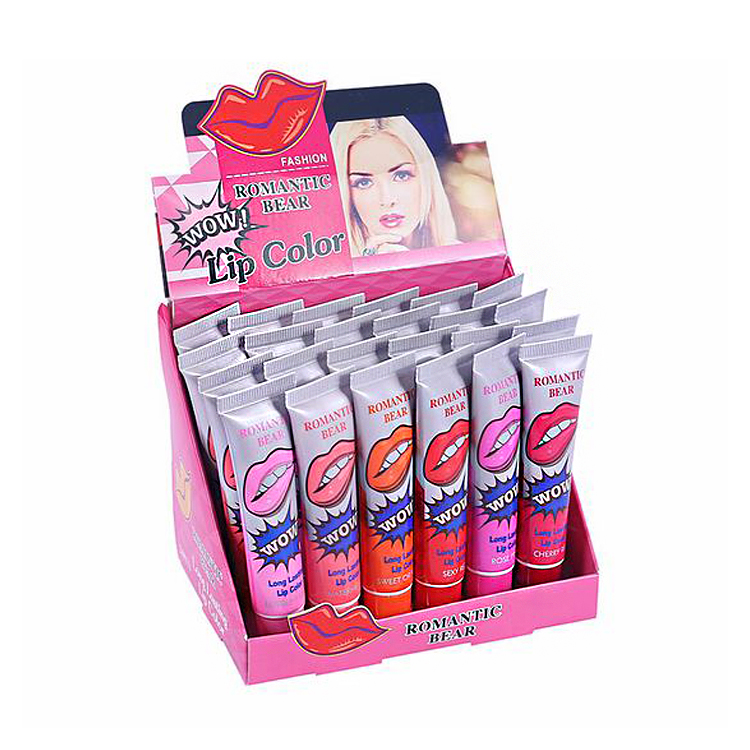 

Hot Lip Gloss Peel-off Lasts For 24h No Stain Marine Collagen Lipstick Balm Plant Romantic Bear 6 Colors Makeup Moisturizing Lip Mask DHL, Mixed color