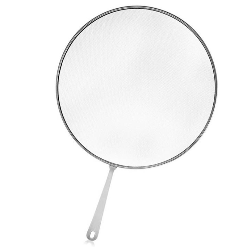 

Stainless Steel Splatter Screen Handle Anti Grease Splash Scald Proof Frying Pan Cover Cooking Tools Oil Net