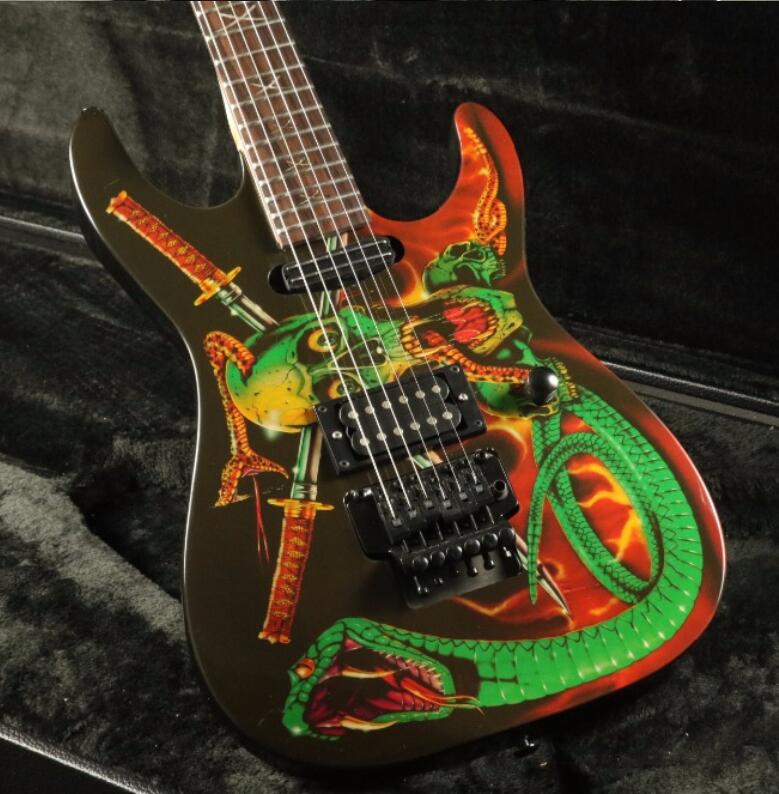 

Custom Shop LTD Skulls & Snakes George Lynch Signature Electric Guitar Floyd Rose Tremolo Bridge, Locking Nut, Black Hardware, SH Pickups