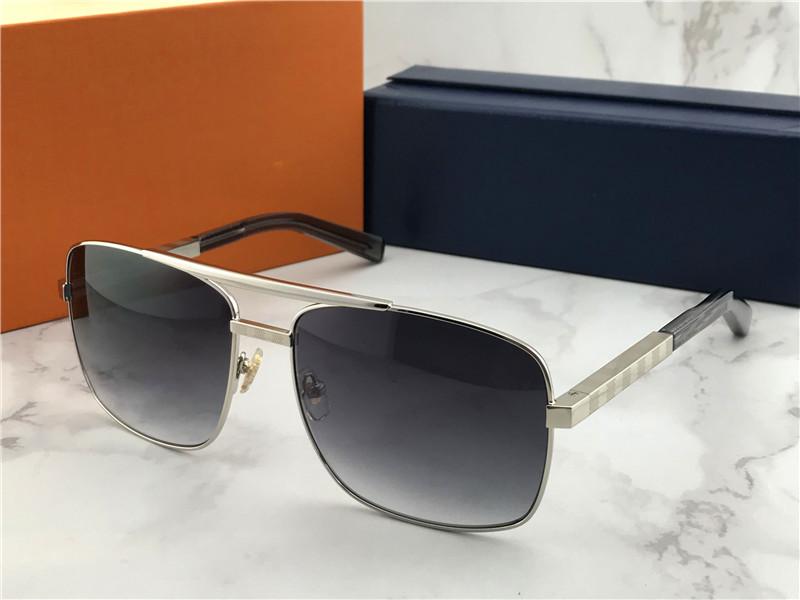 

Wholesale-men outdoor sunglasses attitude clssic metal silver square frame uv 400 protection eyewear with orange box