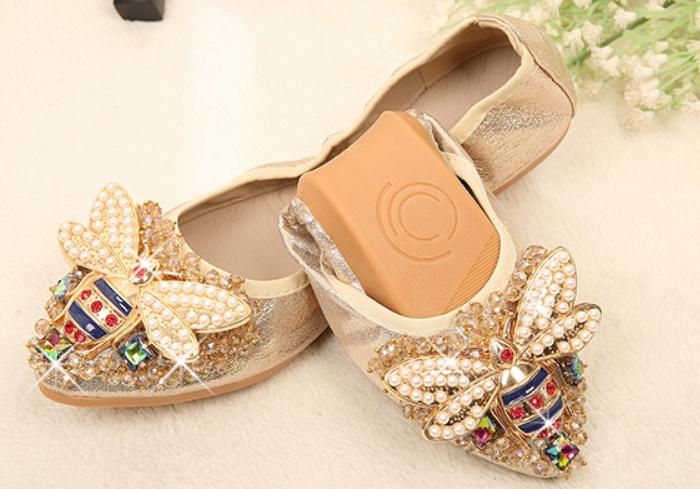 

2019 water drill Women's shoes in Spring and Autumn with New style flat bottom pointed end Shallow mouth@104, Black