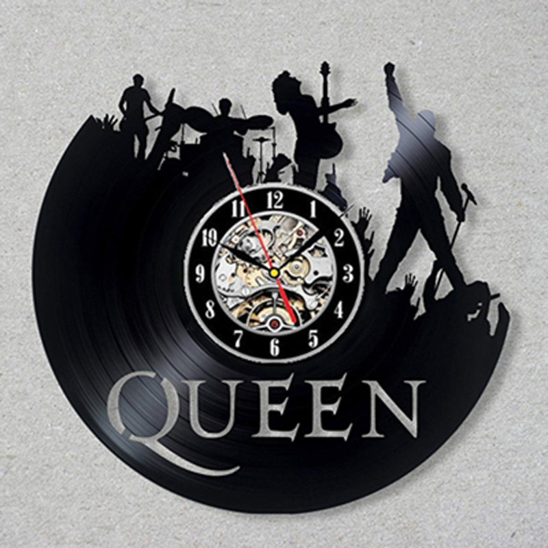 

Queen Rock Band Wall Clock Modern Design Music Theme Classic Vinyl Record Clocks Wall Watch Art Home Decor Gifts for Musician Y200109