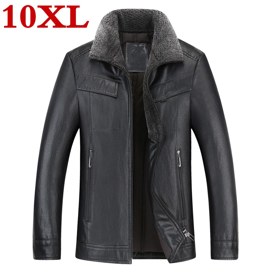 

new plus size 10XL 9XL 8XL 7XL sheepskin coat men genuine leather mens jacket High quality Thicken locomotive leather jacket