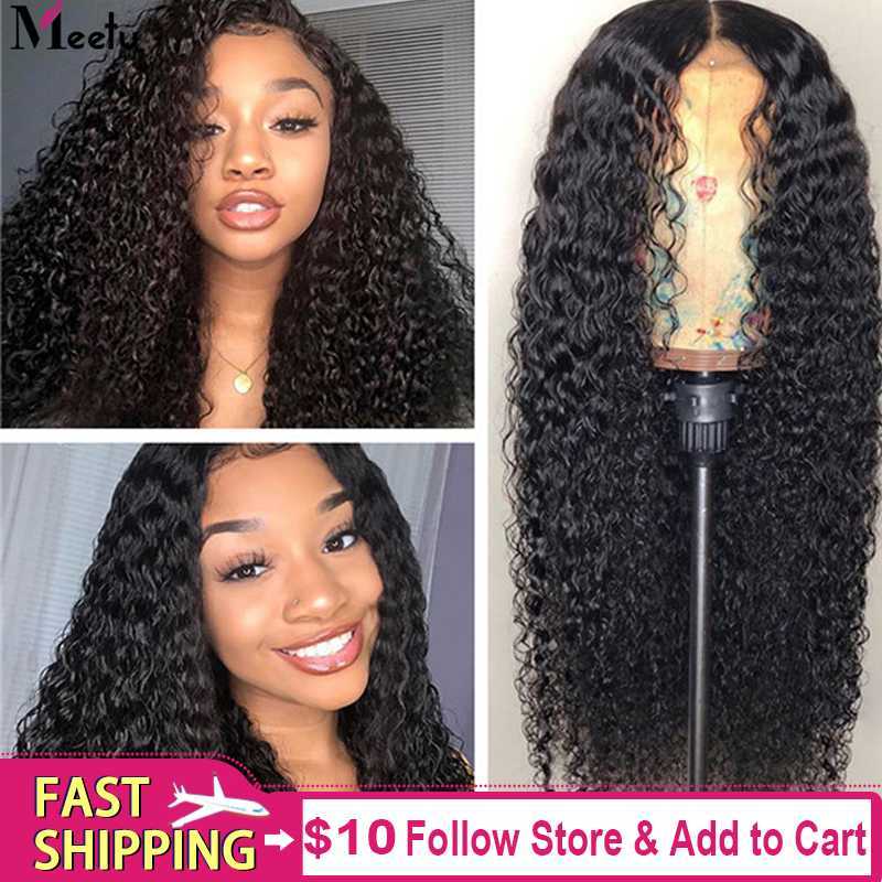 

Mongolian Kinky Curly Wigs For Women pre plucked hairline Curly 13x6 Lace Frontal Wig Meetu Hair Wig 4x4 Lace Closure Wigs, As pic