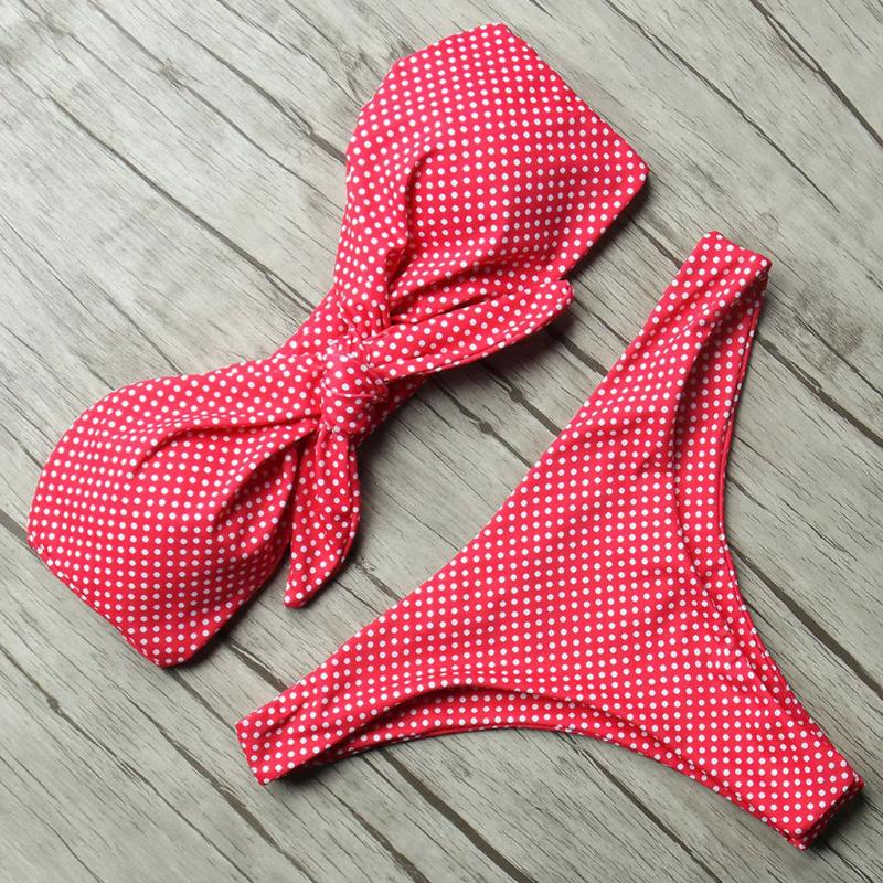 

Woman Bikini Swimsuit Swimwear 2020 Sexy Print Bow Tie High Cut Bikinis Set Two Piece Female Bathing Suit Swimming Wear 20521