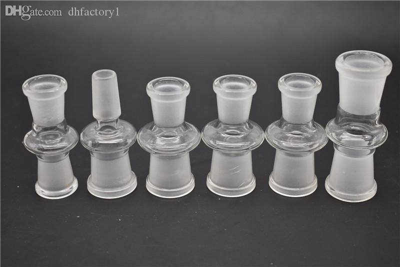 

Glass drop down adapter wholesale adapters for bongs 18 mm to 14 mm with male female grinding mouth clear joint hotest glass adapter