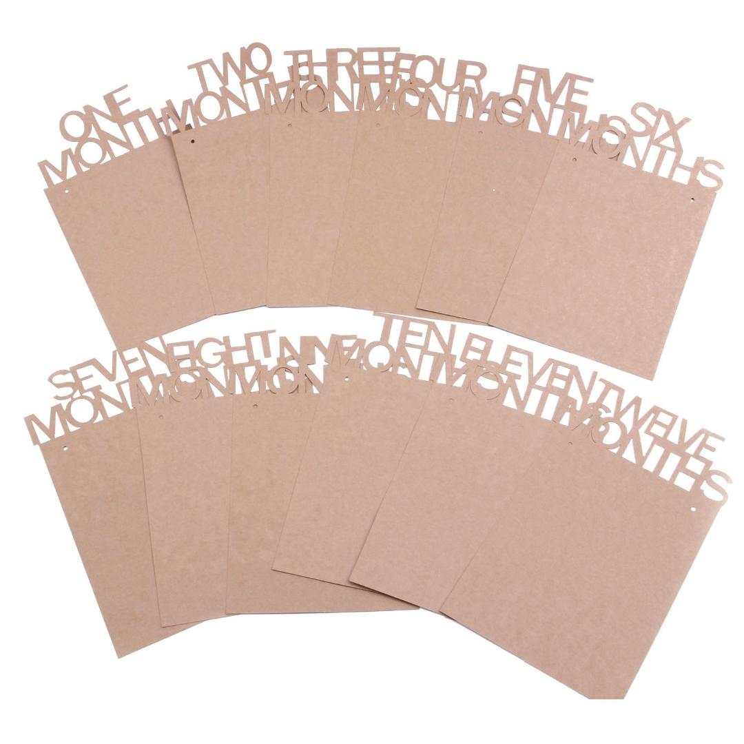 

12pcs Creative First Birthday Photo Banner Monthly Photo Bunting Decoration Supplies