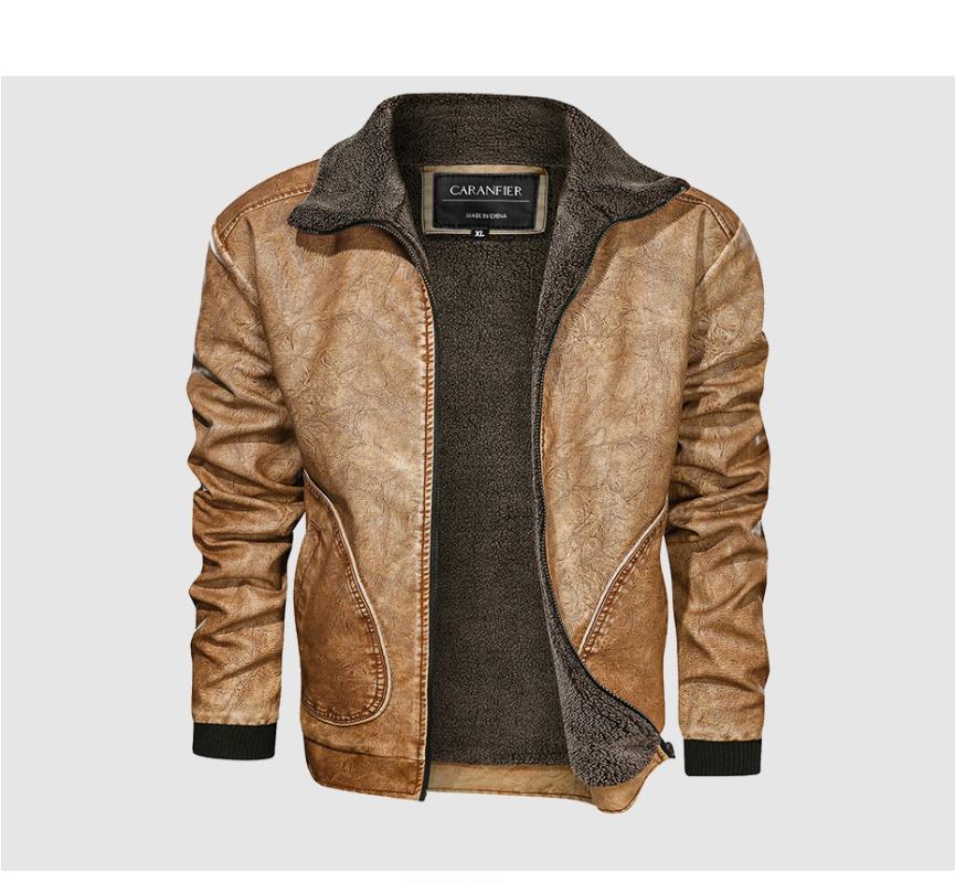

Men' Leather Jackets Motorcycle Stand Collar Zipper Pockets Male PU Coats Biker Faux Leather Fashion Outerwear Size Plus, Black