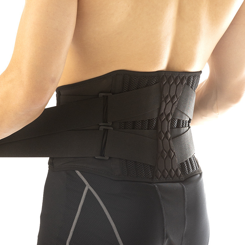 

Lumbar Waist Support Belt Strong Lower Back Brace Support Corset Belt Waist Trainer Sweat Slim for Sports Pain Relief New, As pic
