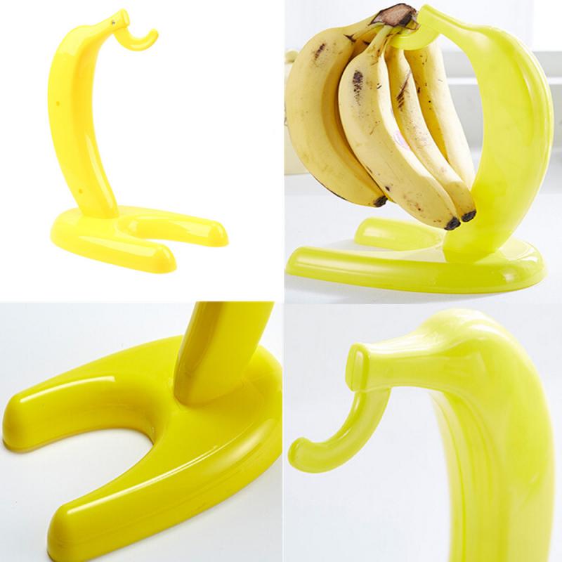 

Yellow Banana Shape Displaying Banana Hanger Rack Fruit Fresh Keeping Living Room Storage Bananas Hook Holder
