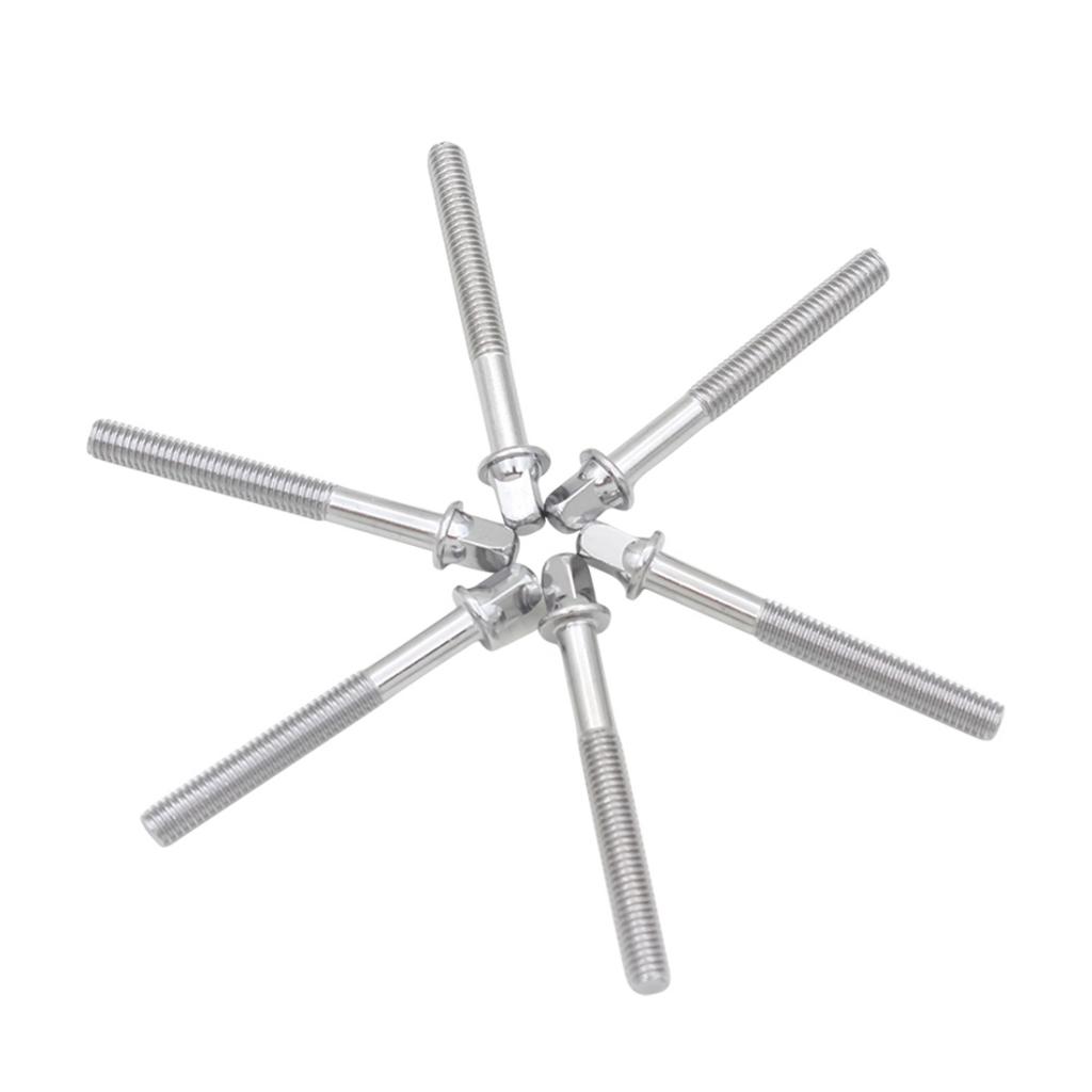 

6 Pieces Drum Tension Rods Screws Percussion Replacement Parts for Drummer 2.36x0.24x0.39inch