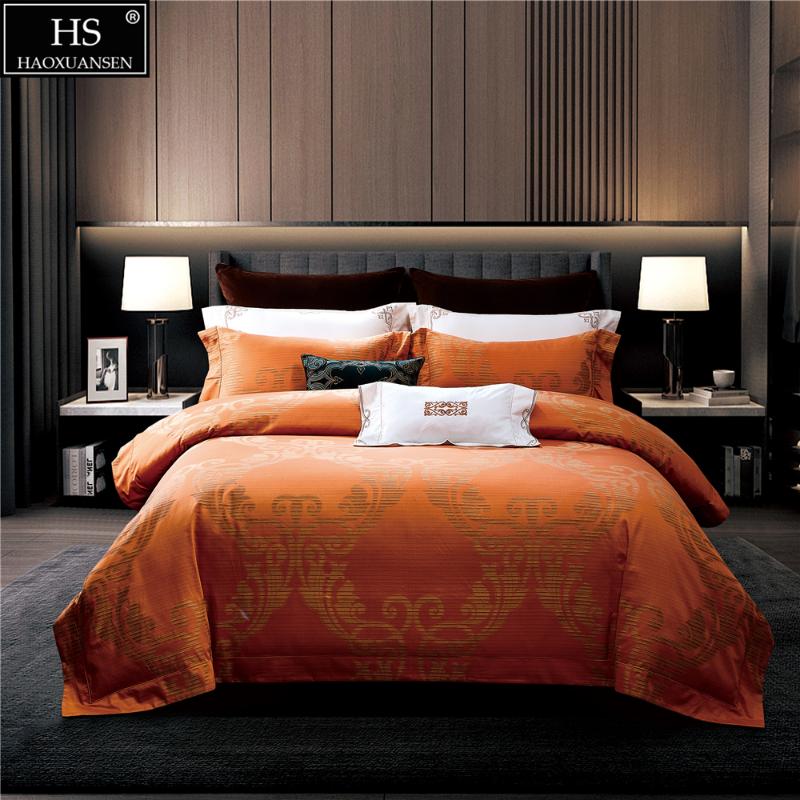 

Paisley of The Atmosphere 4Pcs Bedding set Egyptian Cotton Yarn Dyed Jacquard Bedsheets Duvet/Quilt Cover Pillowcase  Size