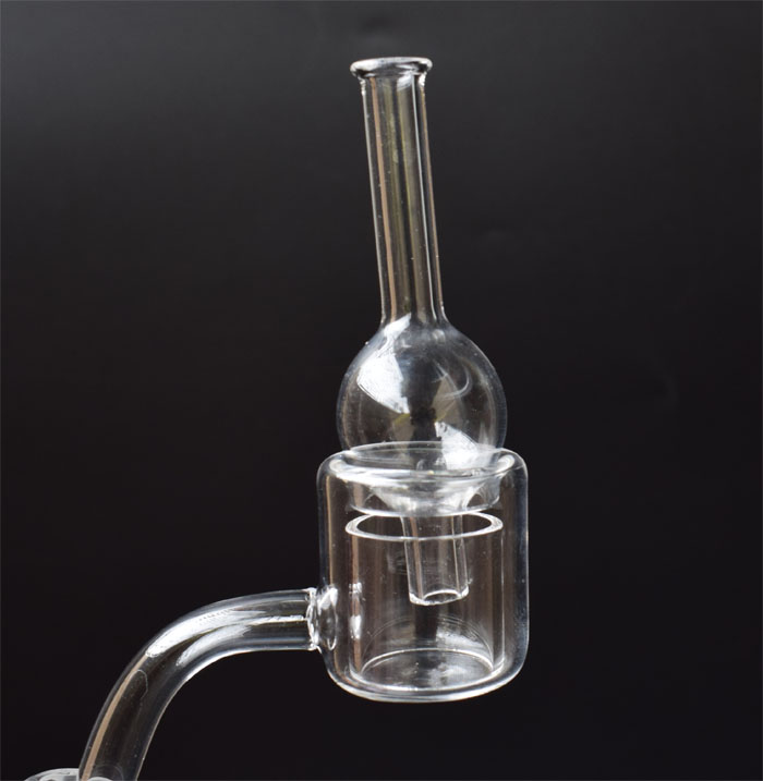 

1pcs New Design XXL Quartz Thermal Banger Nail With 28mm OD 10mm 14mm 18mm Double Tube Quartz Nail Carb Cap For Oil Rigs Bongs