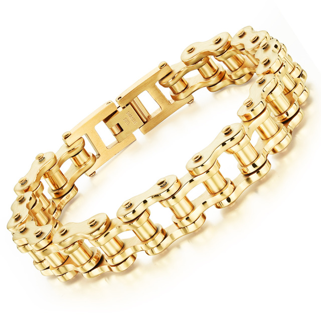 

Fashion titanium steel man designer bracelet rock individuality motorcycle chain bicycle bracelet