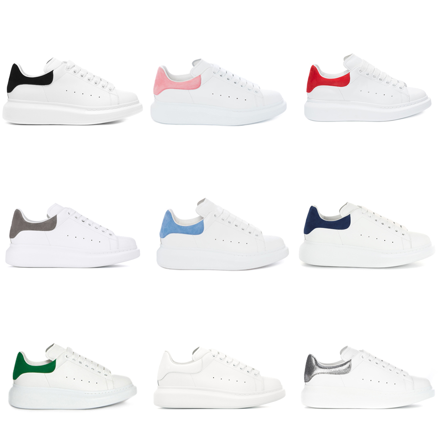 

Mens Womens White Leather Platform Shoes Flat Casual Shoes Lady Muffin Sports Sneakers Man Casual fitness Shoe Party Wedding Shoes, Color 1
