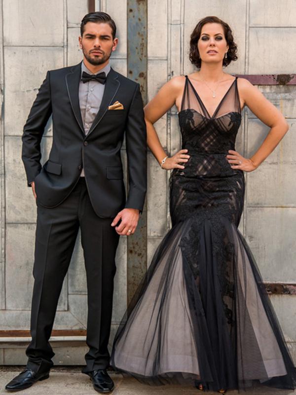 

ANNIEBRITNEY Black 2 Piece Slim Fit Men Formal Suit Tailor Made Groom Wedding Tuxedo 2 Piece Prom Wedding Business Men Suit Set