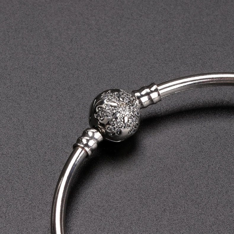 

Wholesale- ball head bracelet luxury designer jewelry with original box for Pandora 925 sterling silver CZ diamond ladies bracelet