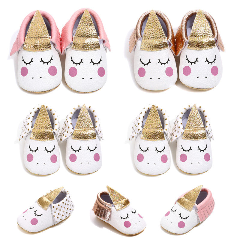 

Baby Anti-Slip Cartoon Print Tassel Lovely Cute Comfort All Seasons Crib Shoes Toddler Prewalker Soft Sole