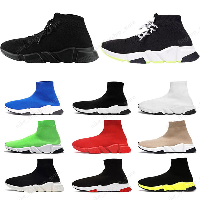 

2020 Paris casual sock Shoes lace up Black White Speed Trainer Chaussures Black Red Triple Black Brand Socks Trainer sports Sneakers