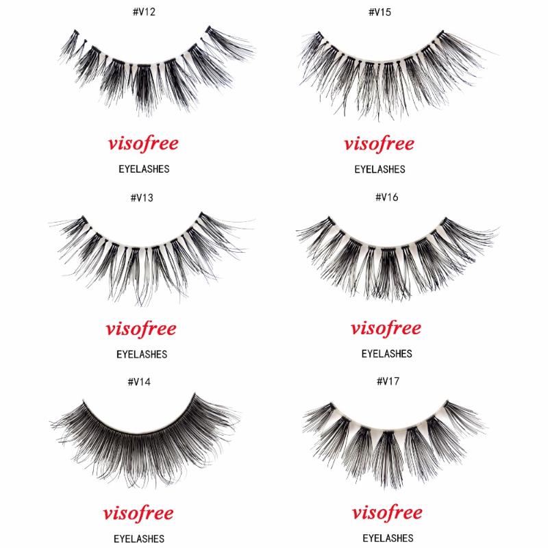 

Visofree Lashes 100% Pure Human Hair Eyelashes Natural Long False Eyelashes Hand Made Full Strip Lashes Daily Wear