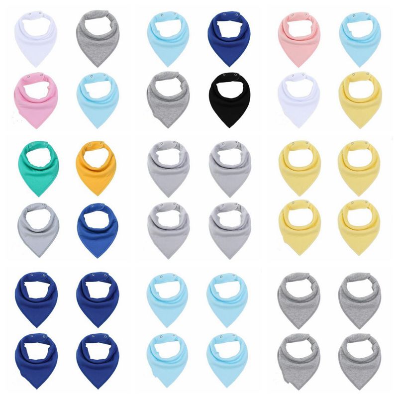 

Baby Bibs Burp Cloths Solid Infant Saliva Towel Toddler Cotton Plain Bandana Dribble Bibs Pinafore Fashion Newborn Triangle Head Scarf C7239