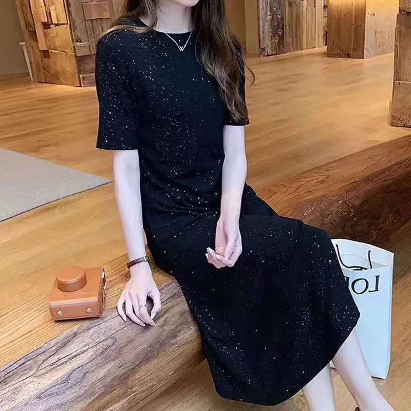 

2020 summer new fashion casual dress show thin dress slim women, Black