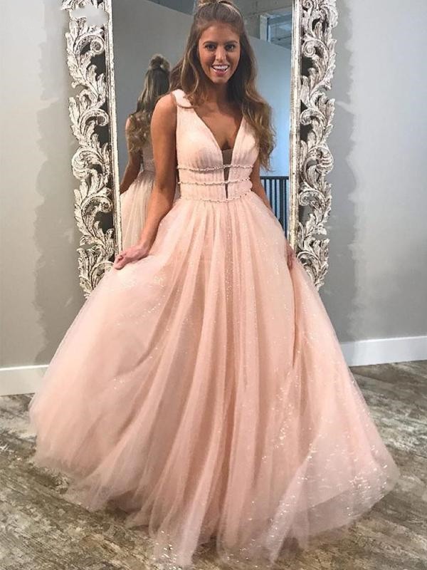 yellow pink gown