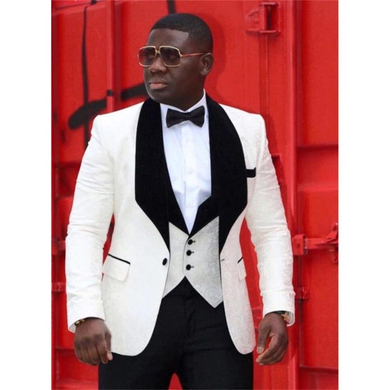 

Men Suits Custom Made Shawl Lapel Best Man Pattern Groom Tuxedos Wedding/prom 3 Pieces ( Jacket+Pants+Vest+Tie ) E204, Same the picture