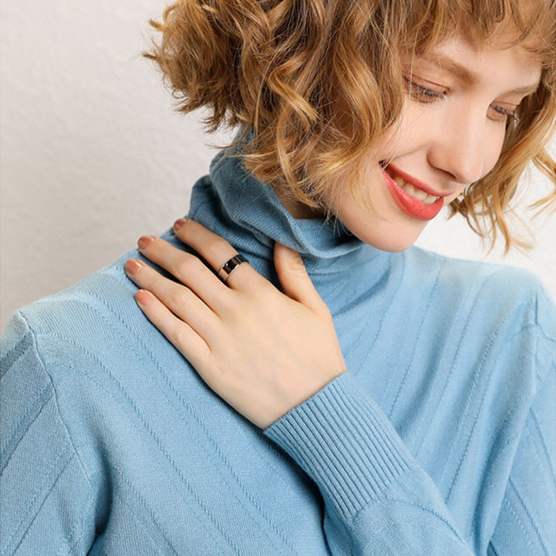 

Women Korean Style Loose Autumn Winter Sweater Striped Jacquard Sweater Pullovers Long Sleeve Pull Femme Coat Female Tops New, Blue