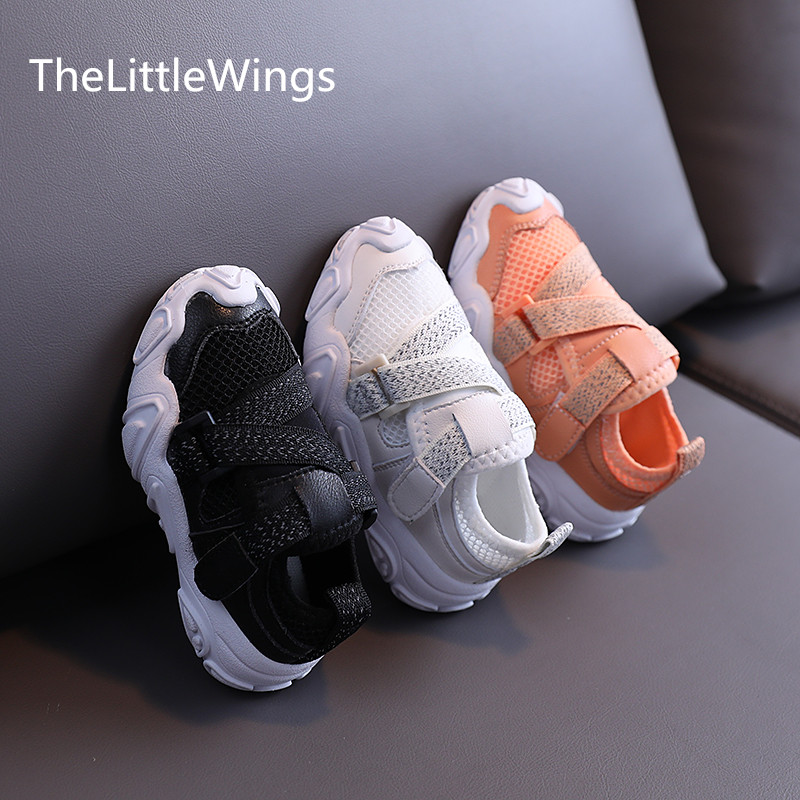 

Children's sports shoes 2020 New Autumn Boys' soft bottom antiskid girls' Net cloth casual glow in the dark shoes 1-4 years old, Black