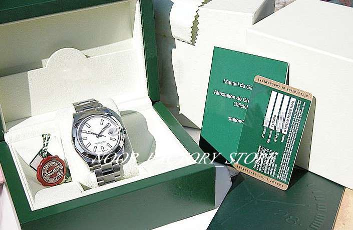 

NEW Factory Sales Men 2813 automatic movement NEW MENS STAINLESS STEEL WHITE STICK 41MM DATE JUST II 116300 with Original Box, 01