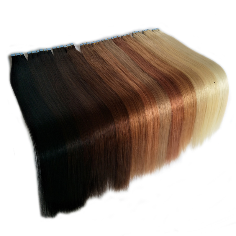 

Skin Weft Invisible Tape Remy Hair Extensions Straight 100% Real Human Cuticle Aligned 100g 40pcs Natural Black Brown Bleach Blonde 20color 12-28inch, Specification: 100g/40pieces