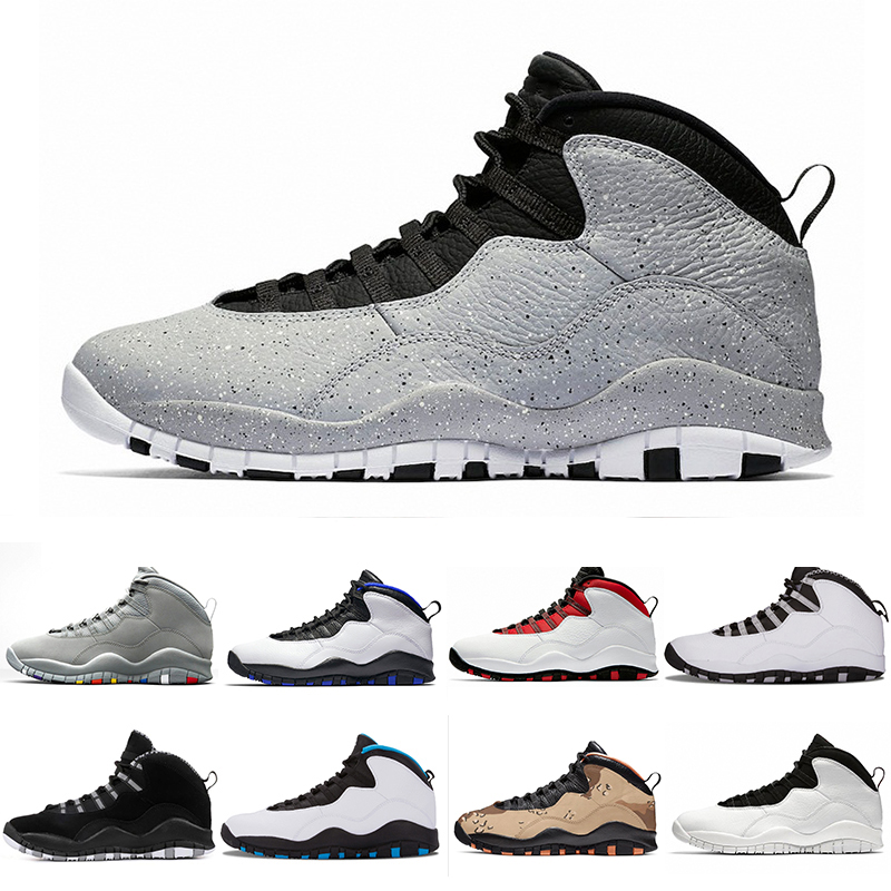 

New 10 Desert Camo Westbrook Fusion Red Cement Men Basketball Shoes 10s Cool Grey Orlando I'm Back Powder Blue Outdoor sports mens Sneakers, Dark smoke grey