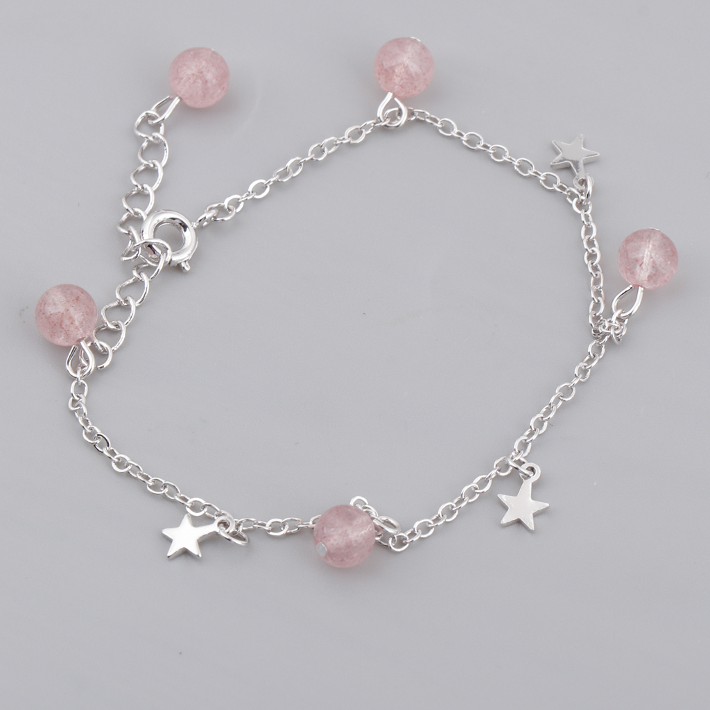 

Elegant Silver Plated Crystal Star Charm Bangle Bracelet Fancy Women Gifts