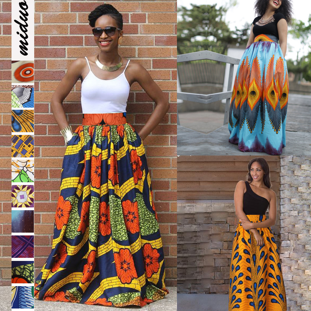 plus size african maxi skirt