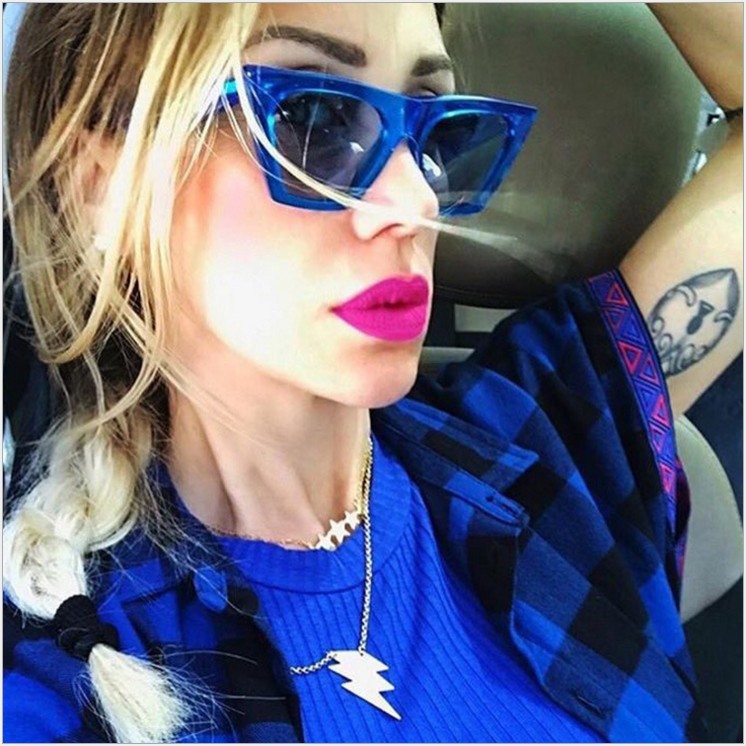 

Cat Eyel Sunglasses Full Frame Women Men Colorful Transparent Retro Sunglass Rectangle Sun Glasses Female Eyewears 5154